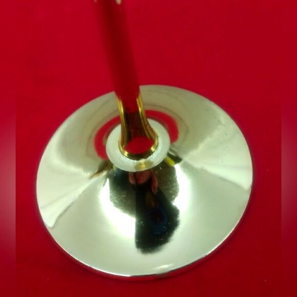 Vintage Champagne Flutes Glasses Brass Silver Plate  From Calcutta India - Picture 9 of 16